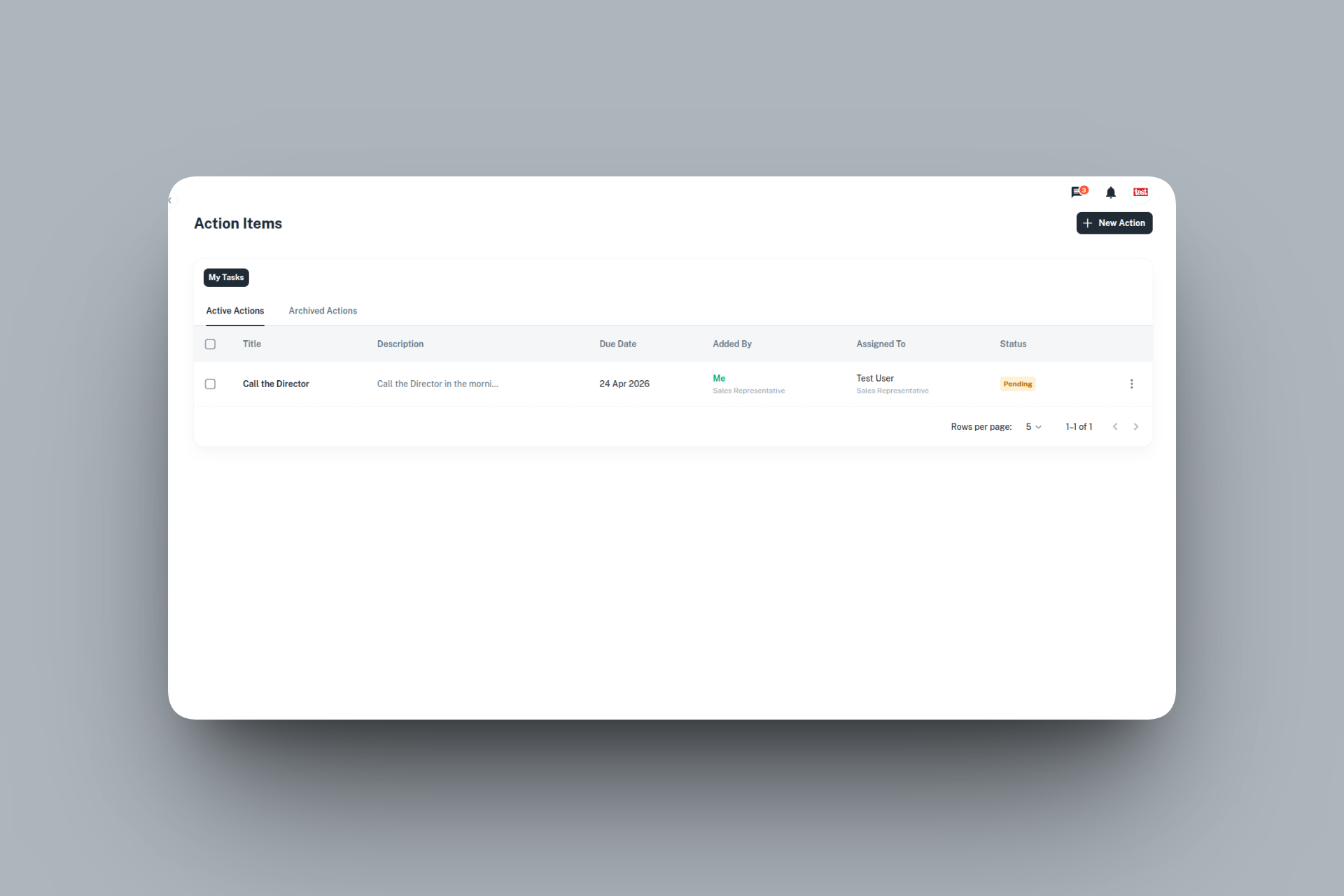 CCMS (Client Contact Management System) — interface overview