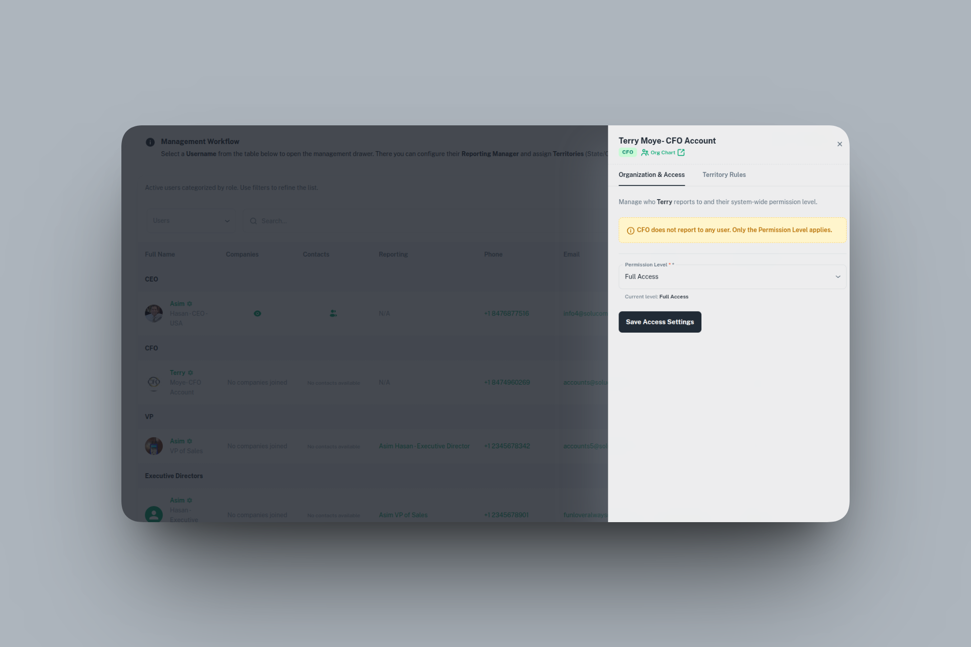CCMS (Client Contact Management System) — detailed workflow
