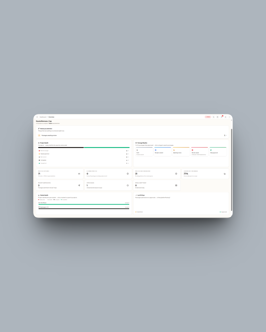 Close-Out Package (COP) System